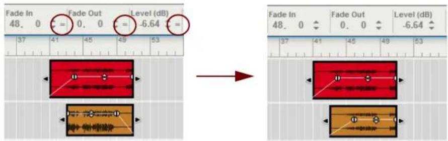 Fade In 48. 0 = 0. 0 = -6.64 = 37 41 45 49 53 → Fade In 48. 0 = 0. 0 = -6.64 = 37 41 45 49 53 Fade Out 0. 0 Level (dB) -6.64 =