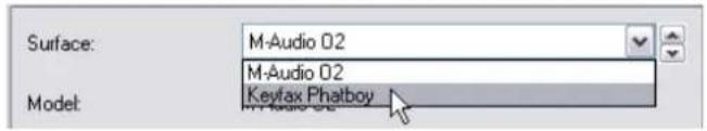 Surface: M-Audio 02 M-Audio 02 Keyfax Phatboy Model: