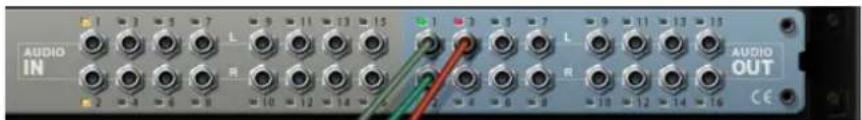 AUDIO IN L R 10 12 14 1 3 5 7 9 11 13 15 1 5 8 7 L R 10 12 14 16 AUDIO OUT CE
