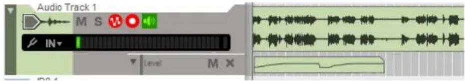 Audio Track 1 M S IN Level M X