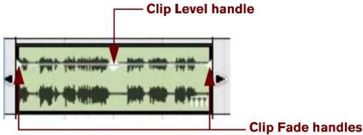 Clip Level handle Clip Fade handles