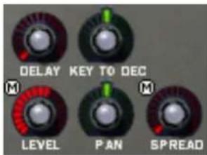 DELAY KEY TO DEC M LEVEL PAN SPREAD