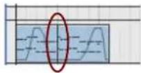 PROPELLERHEAD Reason Lite 10.3 - Click with the Razor Tool to split the clip at the cross-hair's position. - 1