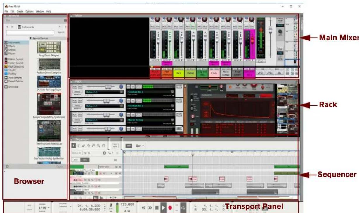 Main Mixer Rack Sequencer Transport Panel