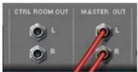 CTRL ROOM OUT MASTER OUT L R L R