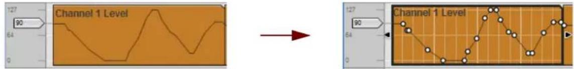 PROPELLERHEAD Reason Lite 10.3 - Open a parameter automation clip for editing - 2
