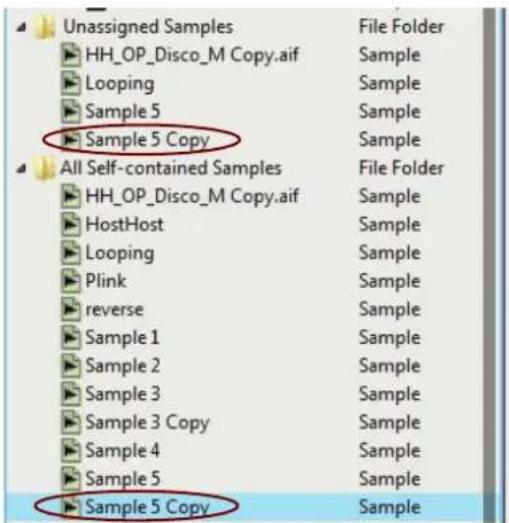 Unassigned Samples HH_OP_Disco_M Copy.aif Looping Sample 5 Sample 5 Copy All Self-contained Samples HH_OP_Disco_M Copy.aif HostHost Looping Plink reverse Sample 1 Sample 2 Sample 3 Sample 3 Copy Sample 4 Sample 5 Sample 5 Copy File Folder Sample Sample Sample Sample Sample Sample Sample Sample Sample Sample Sample Sample Sample Sample