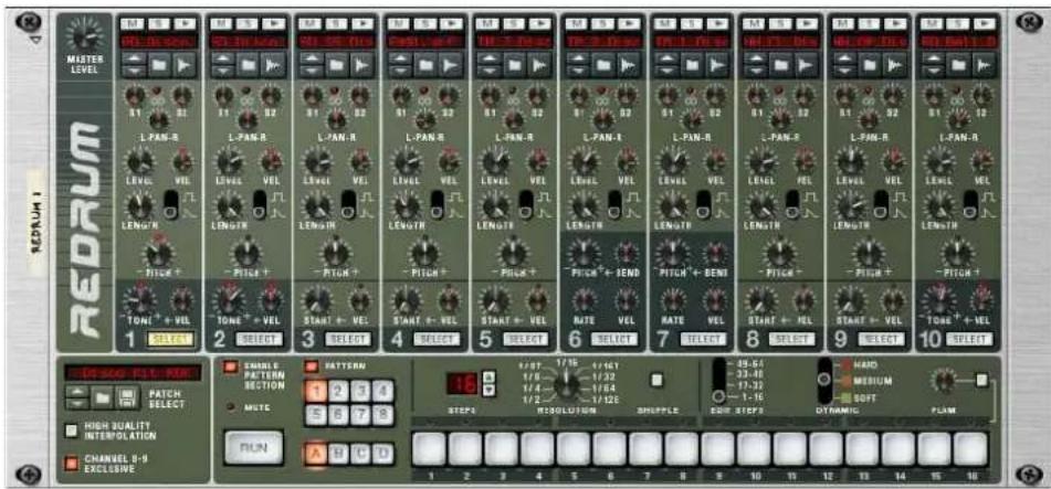 REDRUM MASTER LEVEL L-FAN-R LEVEL VEL LENGTH -TONE + VEL 1 SELECT L-FAN-R LEVEL VEL LENGTH -TONE + VEL 2 SELECT L-FAN-R LEVEL VEL LENGTH -TONE + VEL 3 SELECT L-FAN-R LEVEL VEL LENGTH -TONE + VEL 4 SELECT L-FAN-R LEVEL VEL LENGTH -TONE + VEL 5 SELECT L-FAN-R LEVEL VEL LENGTH -TONE + VEL 6 SELECT L-FAN-R LEVEL VEL LENGTH -TONE + VEL 7 SELECT L-FAN-R LEVEL VEL LENGTH -TONE + VEL 8 SELECT L-FAN-R LEVEL VEL LENGTH -TONE + VEL 9 SELECT L-FAN-R LEVEL VEL LENGTH -TONE + VEL 10 SELECT DR-SAG-P3.1-REF PATCH SELECT PATCH PATTERN RECTION MUTE 1 2 3 4 5 6 7 8 BATTUM 1/07 1/18 1/167 1/16 1/32 1/4 1/64 1/126 1/2 1/126 STEP2 RESOLUTION SHUPLE DRY STEP DYNAMIC PLUM HARD MEDIUM SOFT DYNAMIC PLUM