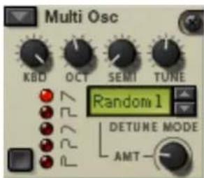 Multi Osc KBD OCT SEMT TUNE Random 1 DETUNE MODE AMT