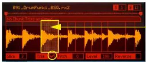 091_DrumFunki_BS0.rx2 No Chunk Trial assigned Slice 3 Tris Fitch 0 Level 100 Reverse