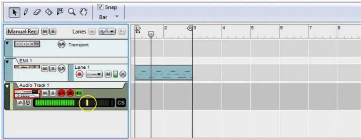 Snap Bar Manual Rec M S Lanes + Transport EMI 1 M S Lane 1 Audio Track 1 CS