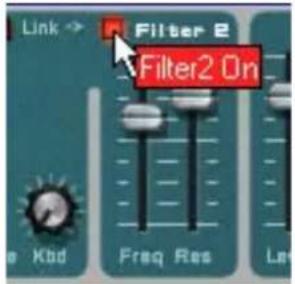 Link → Filter 2 Filter2 On Kbd Freq Res Lat