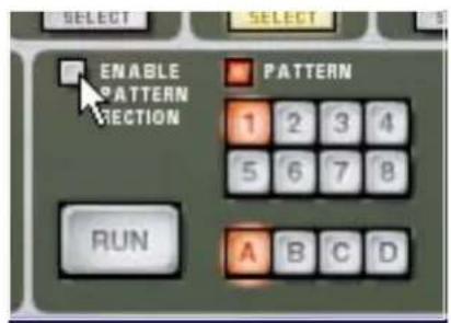 ENABLE PATTERN RECTION PATTERN 1 2 3 4 5 6 7 8 RUN A B C D