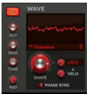 ON OCT SEMI TUNE KBD WAVE Chameleon LF01 VELO SHAPE PHASE SYNC
