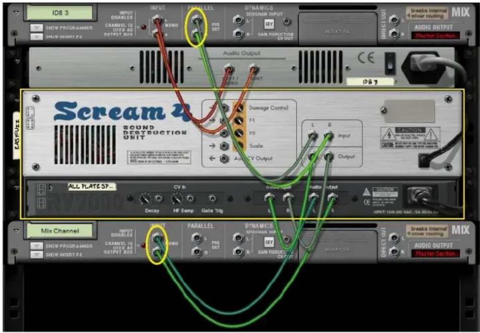 ID8 3 INPUT DISABLES CHANNEL IS USB AS OUTPUT BUS PARALLEL PRE OUT DYNAMICS SOUNDAR INPUT αY RUN REDUCTION CV OUT INSERT DIRECTION DRAKES Internal linear routing MIX AUDIO OUTPUT Marker Section Scream 4 SOUND DESTRUCTION UNIT Failure Control P1 P2 Scale Audio CV Output Damage Control Input Output ALL PLATESP... CV R Audio Input Audio Output COUNTER Decay HF Amp Gate Trig L R L R INPUT: IDA-200 VAC / SA DUTR FL Mix Channel INPUT DISABLES CHANNEL IS USER AS OUTPUT BUS PARALLEL PRE OUT DYNAMICS SOUNDAR INPUT αY RUN REDUCTION CV OUT DIRECTION DRAKES Internal linear routing MIX AUDIO OUTPUT Marker Section