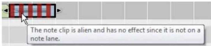 The note clip is alien and has no effect since it is not on a note lane.