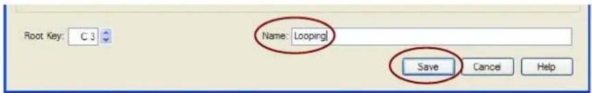 Root Key: C 3 Name: Looping! Save Cancel Help