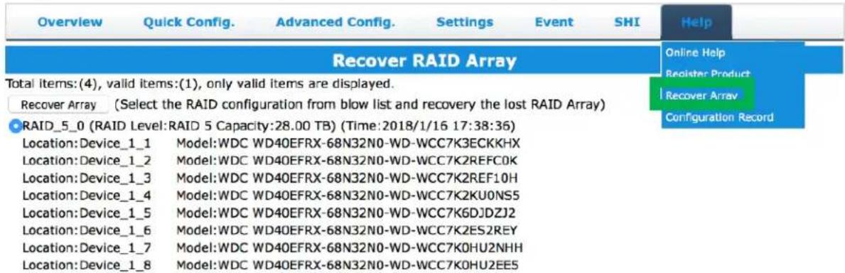 Highpoint rDrive 6628AM - Recover Array - 1