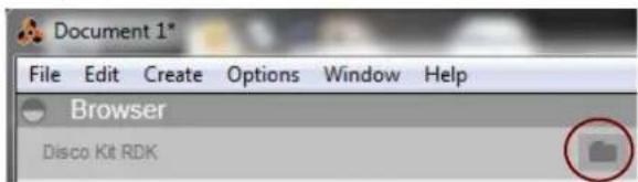 Document 1* File Edit Create Options Window Help Browser Disco Kit RDK