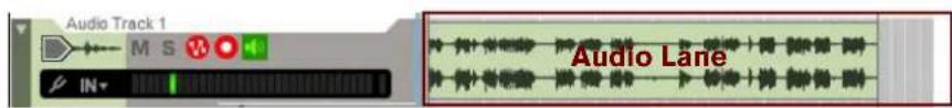 Audio Track 1 M S IN Audio Lane