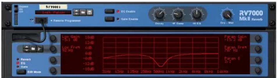 RV70001 Expose OUT EQU Filter EQ Enable Gate Enable Decay Damp HEQ Dry - Wet RV7000 MkII Reverb 4 Remote Programmer Efficiency Low Gain 18dB -5 Hz 12dB Low From 6dB 92 Hz Revers EQ Gate Exit Mode 31Hz 63Hz 125Hz 250Hz 300Hz 1kHz 2kHz 4kHz 8kHz 16kHz Paran Gain -15.2 dB Paran From -70 Hz Paran 0 Dr.2
