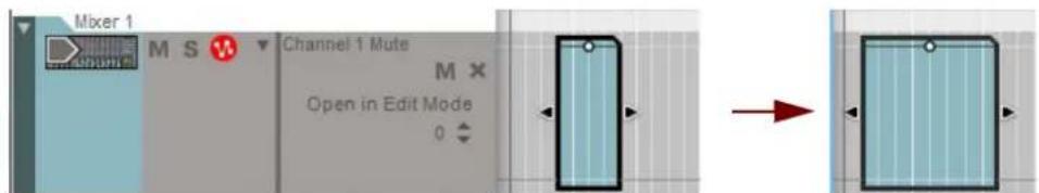 Mixer 1 M S Channel 1 Mute M X Open in Edit Mode 0