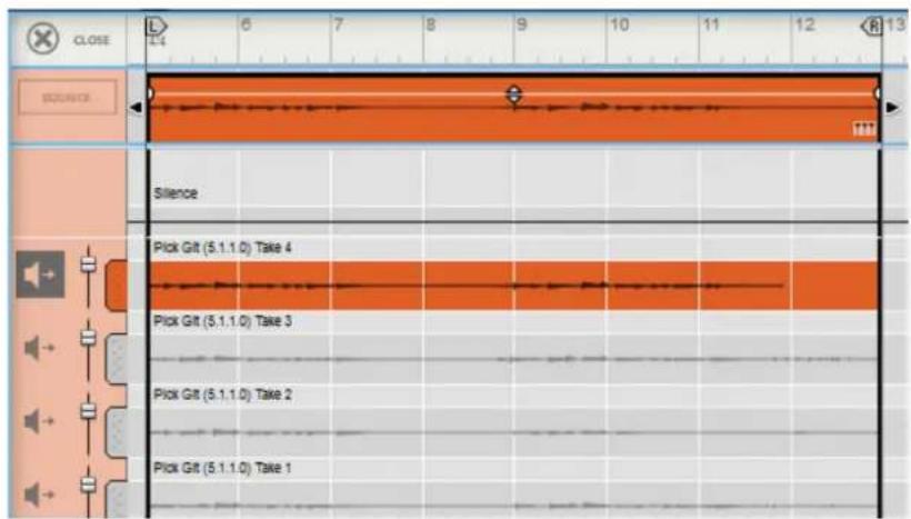 CLOSE L 6 7 8 9 10 11 12 R 13 SOUNCER Silence Pick Git (5.1.1.0) Take 4 Pick Git (5.1.1.0) Take 3 Pick Git (5.1.1.0) Take 2 Pick Git (5.1.1.0) Take 1