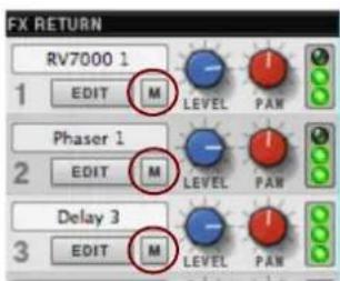 FX RETURN RV7000 1 EDIT M LEVEL PAW Phase 1 EDIT M LEVEL PAW Delay 3 EDIT M LEVEL PAW