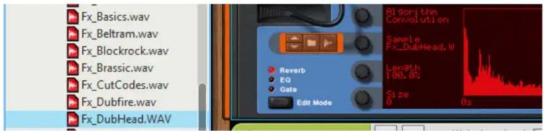 Fx_Basics.wav Fx_Beltram.wav Fx_Blockrock.wav Fx_Brassic.wav Fx_CutCodes.wav Fx_Dubfire.wav Fx_DubHead.WAV Reverb EQ Gate Edit Mode Algorithm Convolution Sample Fix_DubHead, M Length 100.0% Size 0 0s