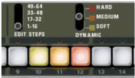 49-64 33-48 17-32 1-16 EDIT STEPS HARD MEDIUM SOFT DYNAMIC 9 10 11 12 13 14