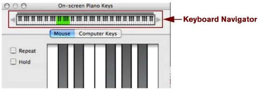 On-screen Piano Keys Keyboard Navigator Mouse Computer Keys Repeat Hold