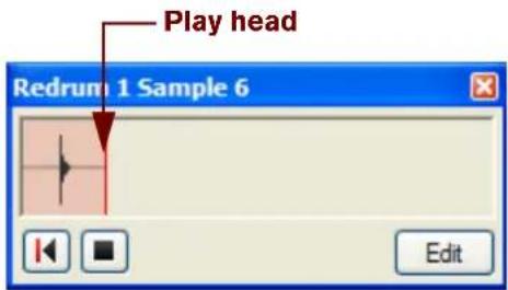 Play head Redrum 1 Sample 6 Edit