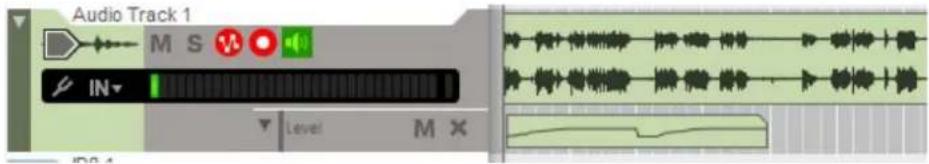 Audio Track 1 M S IN Level M X