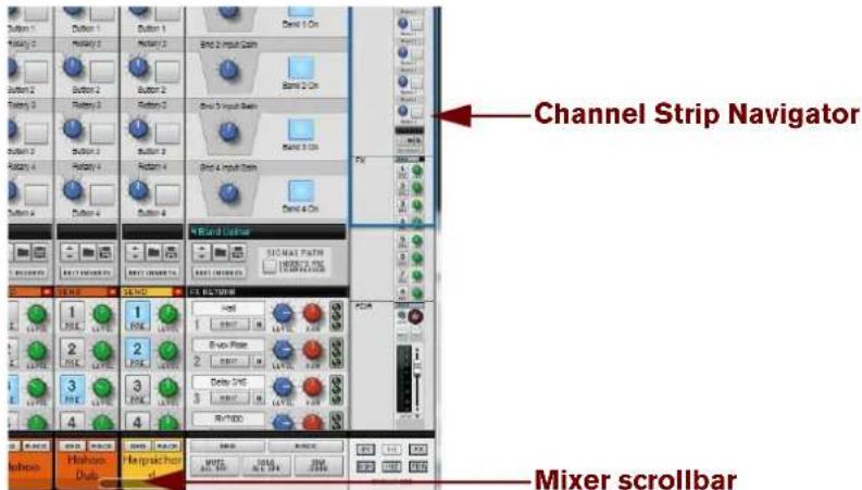 Channel Strip Navigator Mixer scrollbar