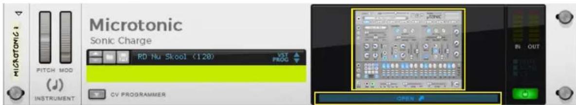 MICROTONIC Sonic Charge PITCH MOD ( ) INSTRUMENT RD Nu Skool (120) VST PROG CV PROGRAMMER JONG IN OUT OPEN