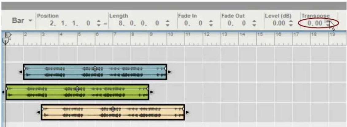 Bar Position 2. 1. 1. 0 = Length 8. 0. 0. 0 Fade In 0. 0 Fade Out 0. 0 Level (dB) 0.00 Transpose 0.00