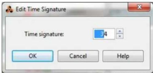 Edit Time Signature Time signature: 34 OK Cancel Help