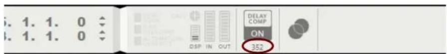 i. 1. 1. 0 i. 1. 1. 0 DSP IN OUT DELAY COMP ON 352