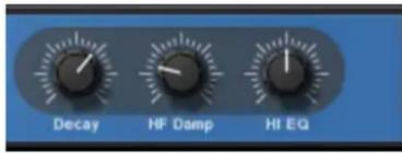 Decay HF Damp HI EQ