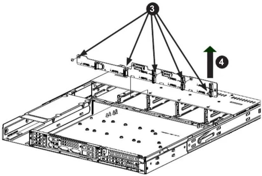 Supermicro SuperChassis SC113M - Removing the Backplane from the Chassis - 1