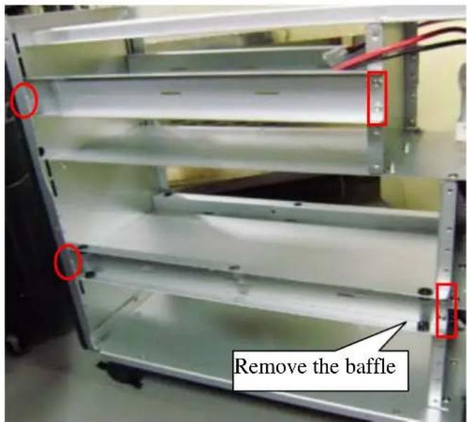 Remove the baffle
