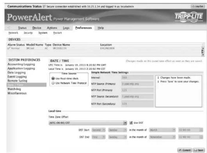 Tripp Lite PDU3VS6L2130 - Preferences > System continued - 3