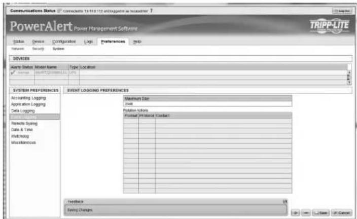 Tripp Lite PDU3VS6L2130 - Preferences > System - 4