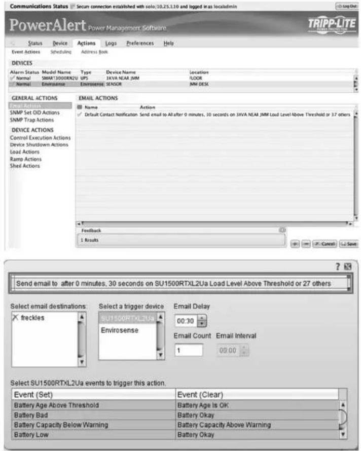 Tripp Lite PDU3VS6L2130 - Email Actions - 1