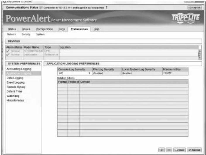 Tripp Lite PDU3VS6L2130 - Preferences > System - 2
