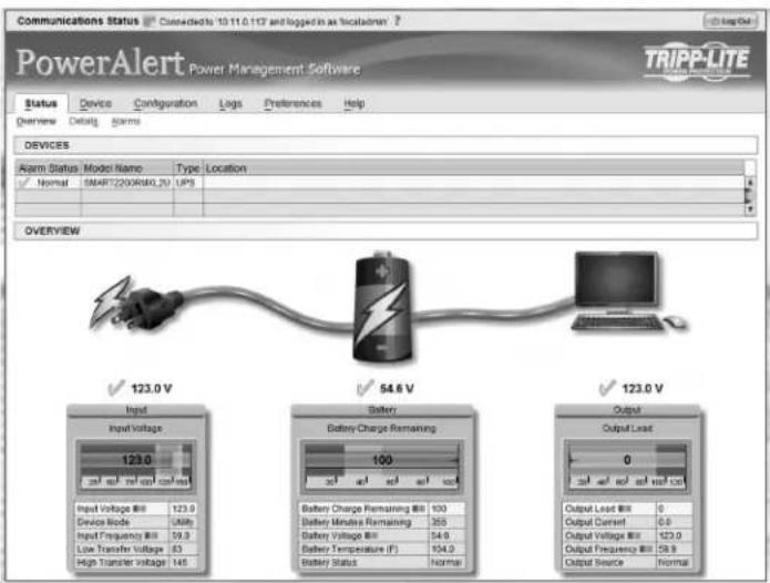 Tripp Lite PDU3VS6L2130 - Status > Overview - 1