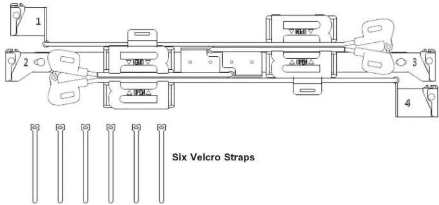 1 2 3 4 Six Velcro Straps