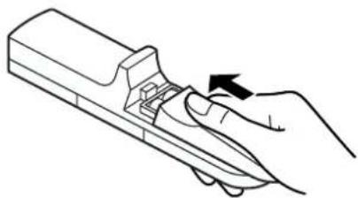 PANASONIC PT-L6510E - Close battery compartment lid. - 1