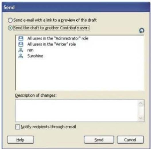 ADOBE Contribute CS4 - Send a web page draft for review - 1