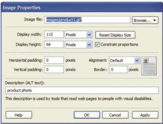 ADOBE Contribute CS4 - Change image properties - 1